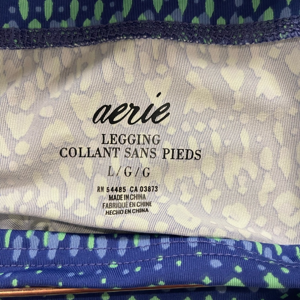 Aerie Leggings with Blue and Green Design - Picture 4 of 5